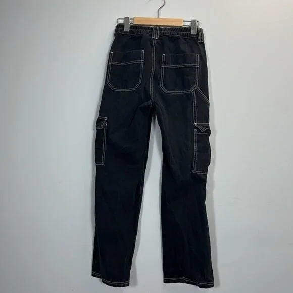 BDG Urban Outfitters Women's Relaxed Skate Jeans Size 26 Black Cargo - Picture 3 of 5